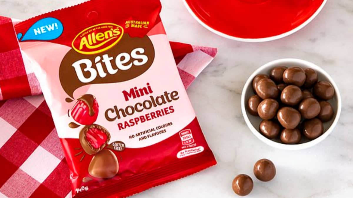 Allen's Transforms Raspberries Lollies Into Bite Sized Chocolate Snacks ...