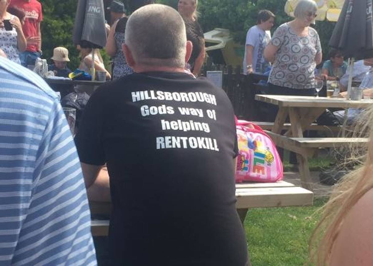 Man Who Wore A T Shirt Mocking The Hillsborough Tragedy Is Fined Ladbible 8633