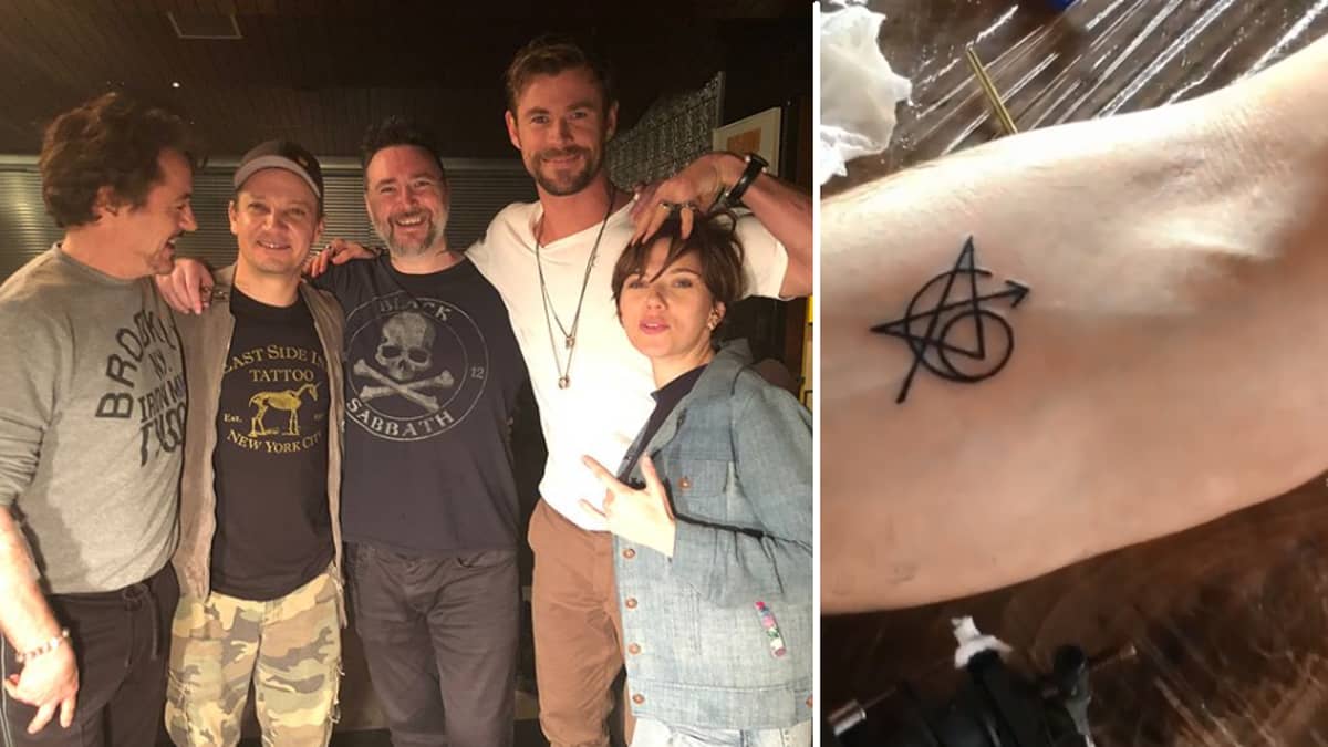 The Original Cast Of The Avengers Got Matching Tattoos Ladbible