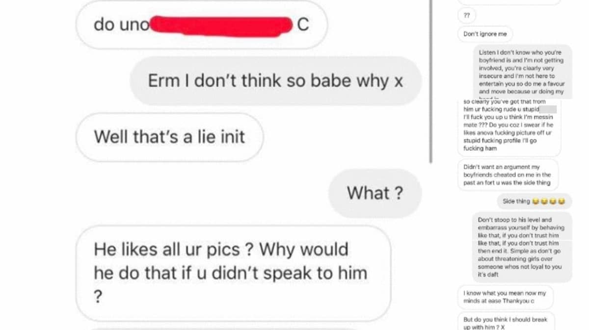 Person Messaged By Random Woman Claiming She S Cheating With Her Boyfriend Ladbible