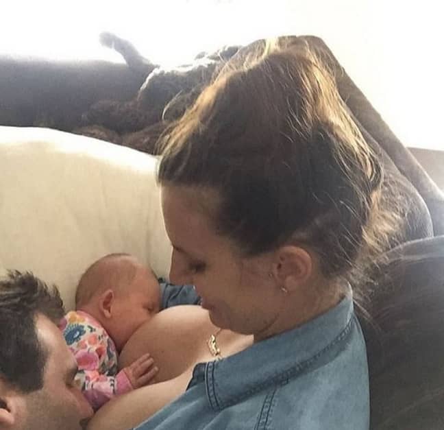 Banterous Bloke Posts Picture Of Him 'Breastfeeding' On Instagram