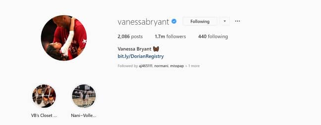 Vanessa Bryant Has Changed Her Instagram Profile Photo To One Of Kobe ...