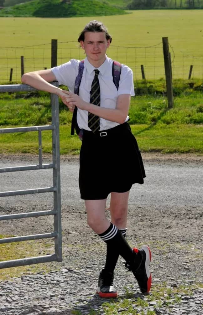 Shane was sent home from school for wearing shorts. Credit: Reach