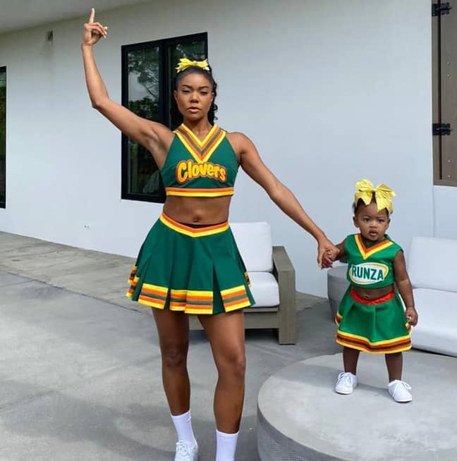 Gabrielle Union Wins Halloween After Dressing Up As Clover Cheerleader With Her Baby Ladbible