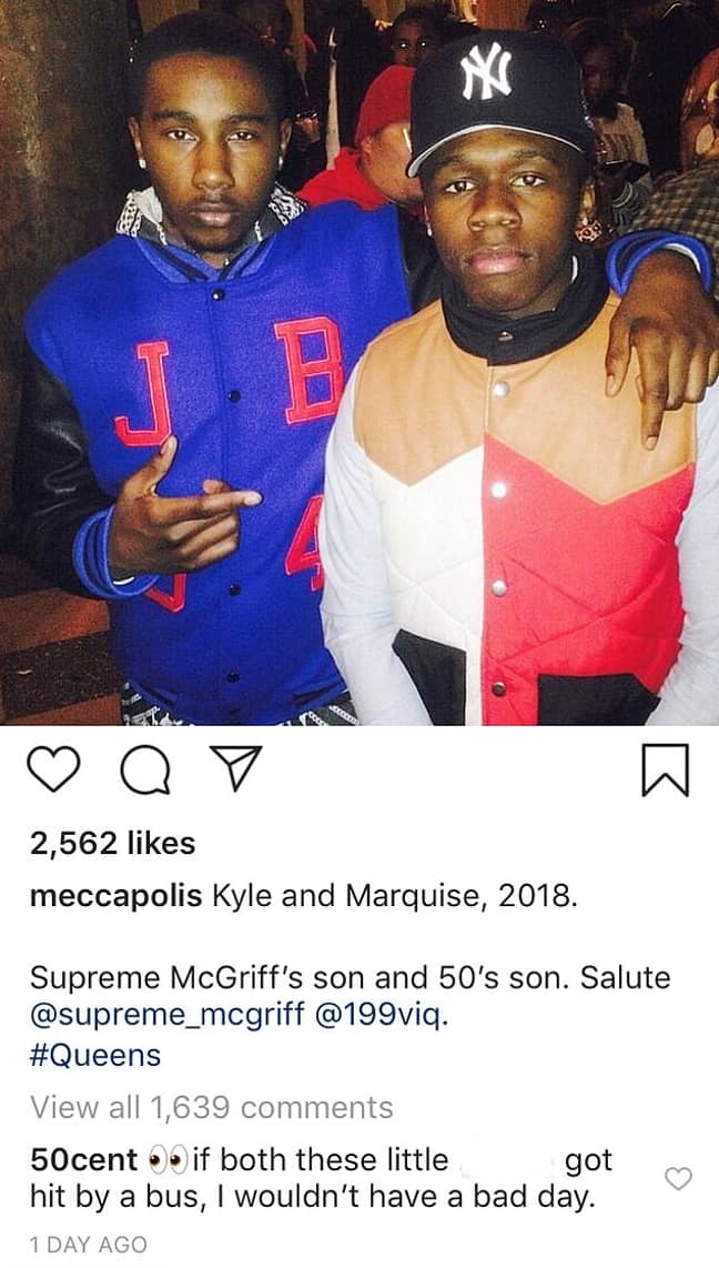 50 Cent Says He Wouldn T Have A Bad Day If His Son Got Hit By A Bus Ladbible