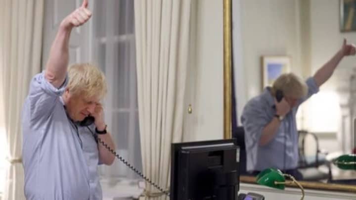 Boris Johnson Forced To Deny Photoshopping Picture Of Biden Phone Call Ladbible