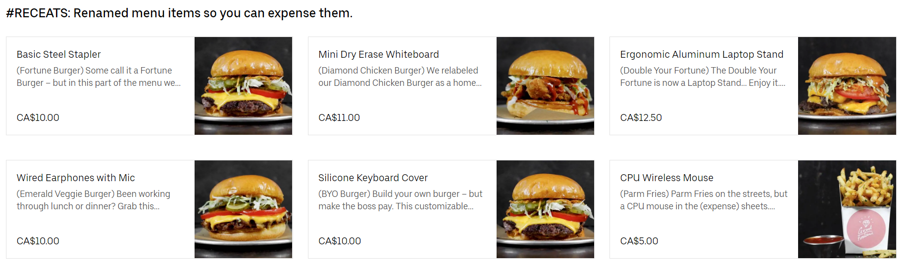 Burger Restaurant Renames Menu So You Can Expense Items - LADbible